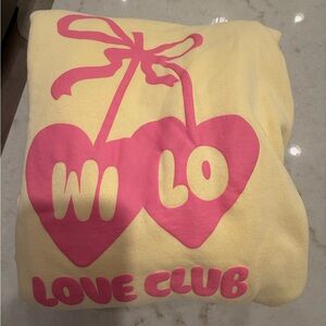 WILO THE LABEL HEART CLUB HOODIE WITH POCKETS!!! Bonus socks!! M
